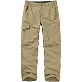 Mens Hiking Pants Convertible Lightweight Quick Dry Zip Off Fishing Safari Camping Travel boy Scout Pants