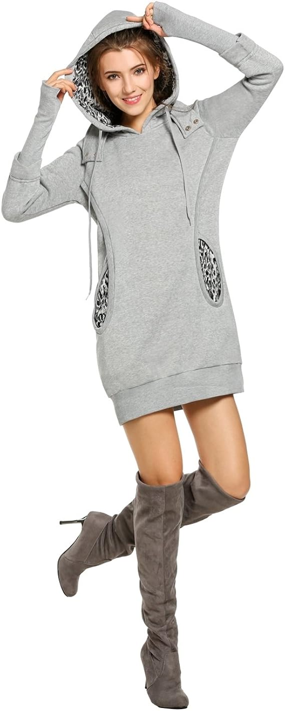 leopard sweatshirt dress