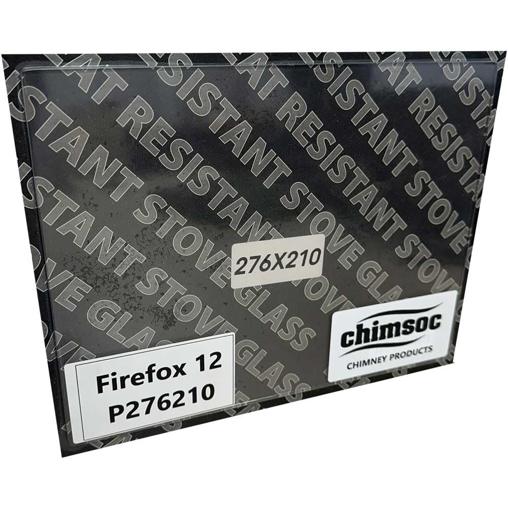 Chimsoc Replacement Stove Glass - Firefox 12 (276mm x 210mm Rectangular)