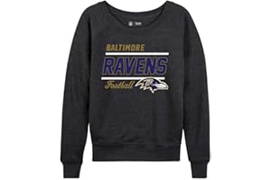 Team Fan Apparel NFL Womens Crew Neck Light Weight, Gameday Apparel, Slouchy Fit Raglan Crewneck Pullover for Women