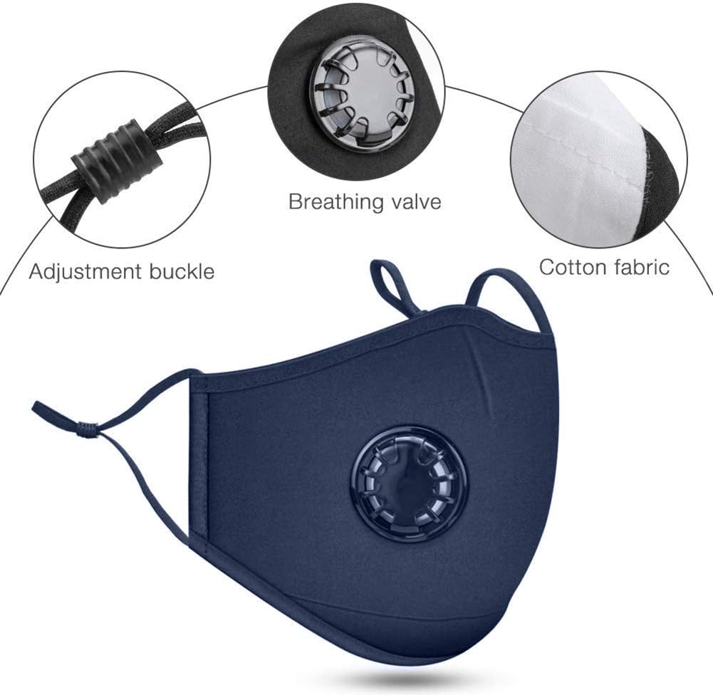 Newooh Reusable PM2.5 Dust Mask Washable Protective Mask Fine Dust Mask Reusable Mouth Guard Mask for Cycling Motorcycle Bicycle