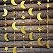 Mybbshower Gold Glitter Moon and Stars Garland Children's Birthday Party Nursery Room Decoration 12 Feet