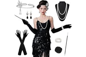 Flapper Dresses for Women 1920, Fringe Dress with 1920s Accessories, Tassel Dress for Roaring 20s Party, Carnival