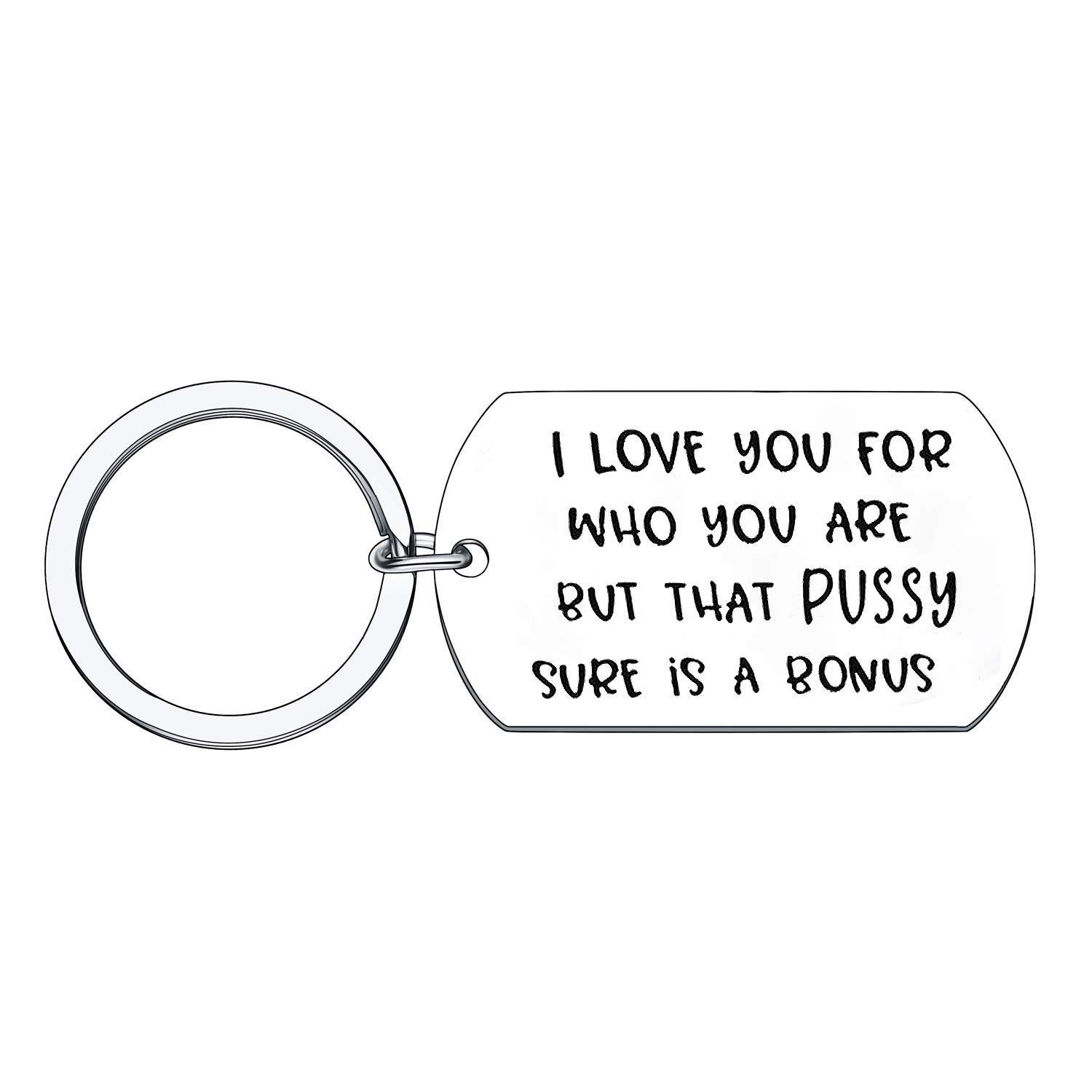 BESPMOSP Funny Couple Keyring Birthday Gifts for Boyfriend Girlfriend Husband Wife Fiance Gift Valentines Day Gifts for Him Her Romantic Gift I Love You Key Ring