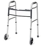 Carex Folding Walker with Wheels for