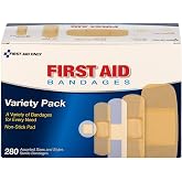 First Aid Only Sheer &amp; Clear Bandage Variety Pack, Assorted Sizes, 280 Count