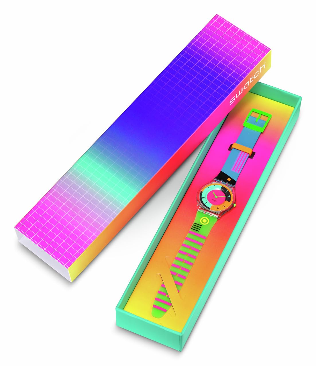 Swatch Skin Classic Biosourced Unisex Watch Casual Plastic Multicolor Quartz Waterproof Swatch Neon Hot Racer