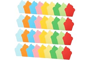 LIFKOME 90Pcs Cupcake Shaped Paper Cutouts Premium Decorative Wall Paper Cutouts for DIY Craft School Wall