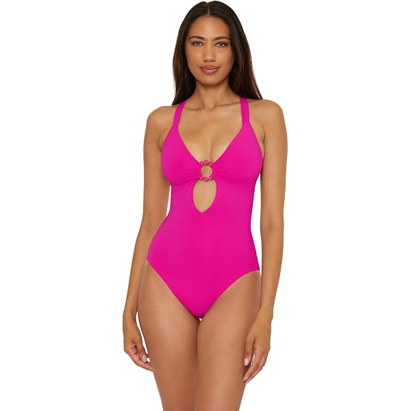 Seafolly Women's Active Deep V Plunge Maillot One Piece Swimsuit