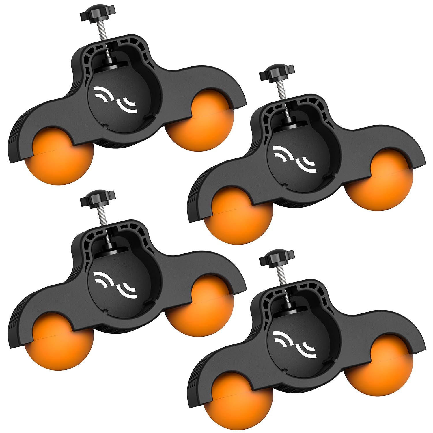 Photo 1 of Sportneer Adjustable Rocker Feet Adapters for Indoor Cycling Trainer, 4 Pack with 8 Squash Balls, Anti-Slip and Shock-Absorbing Stability Kit for Smart Bike Trainers