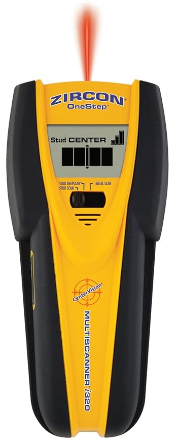 Zircon MultiScanner i320 OneStep Center-Finding Stud Finder with Metal Scanning and DVD How-