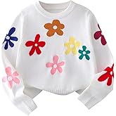 SOLY HUX Girl's Floral Sweaters Long Sleeve Crewneck Sweater Pullover Tops