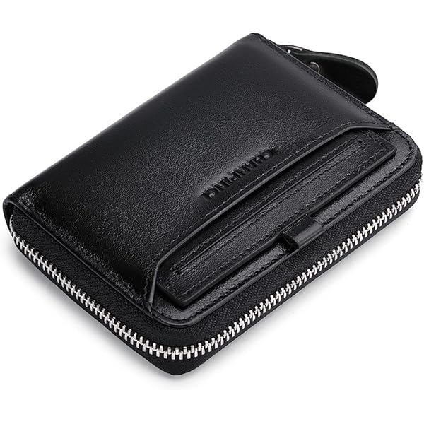 Amazon.com: CHANPINCL Mens Genuine Leather Zipper Wallet RFID