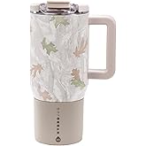 HydroJug Coffee Traveler 20 oz - Leak-Resistant, Ceramic-Lined Insulated Travel Coffee Mug for Hot or Cold Drinks with Flip Lid & Handle, Dishwasher Safe Coffee Tumbler, Camo