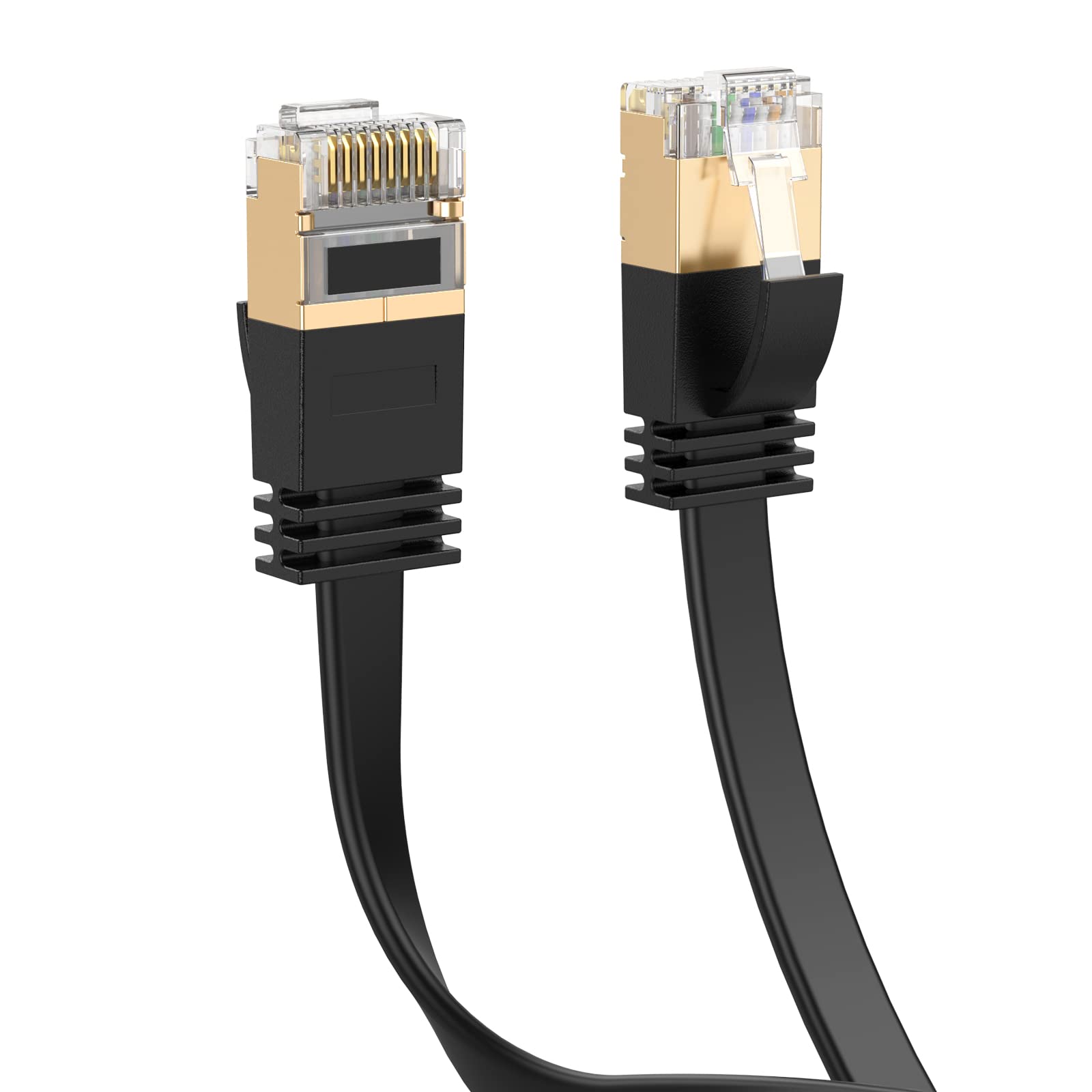 CableCreation Flat Cat8 Ethernet Cord Long, 40G High Speed Slim Network LAN Cable Cord Gigabit Internet Router Cable RJ45 Wire for Computer Laptop PS5 PS4, Switch Box PC,TV Box,16.6FT/5M,Black