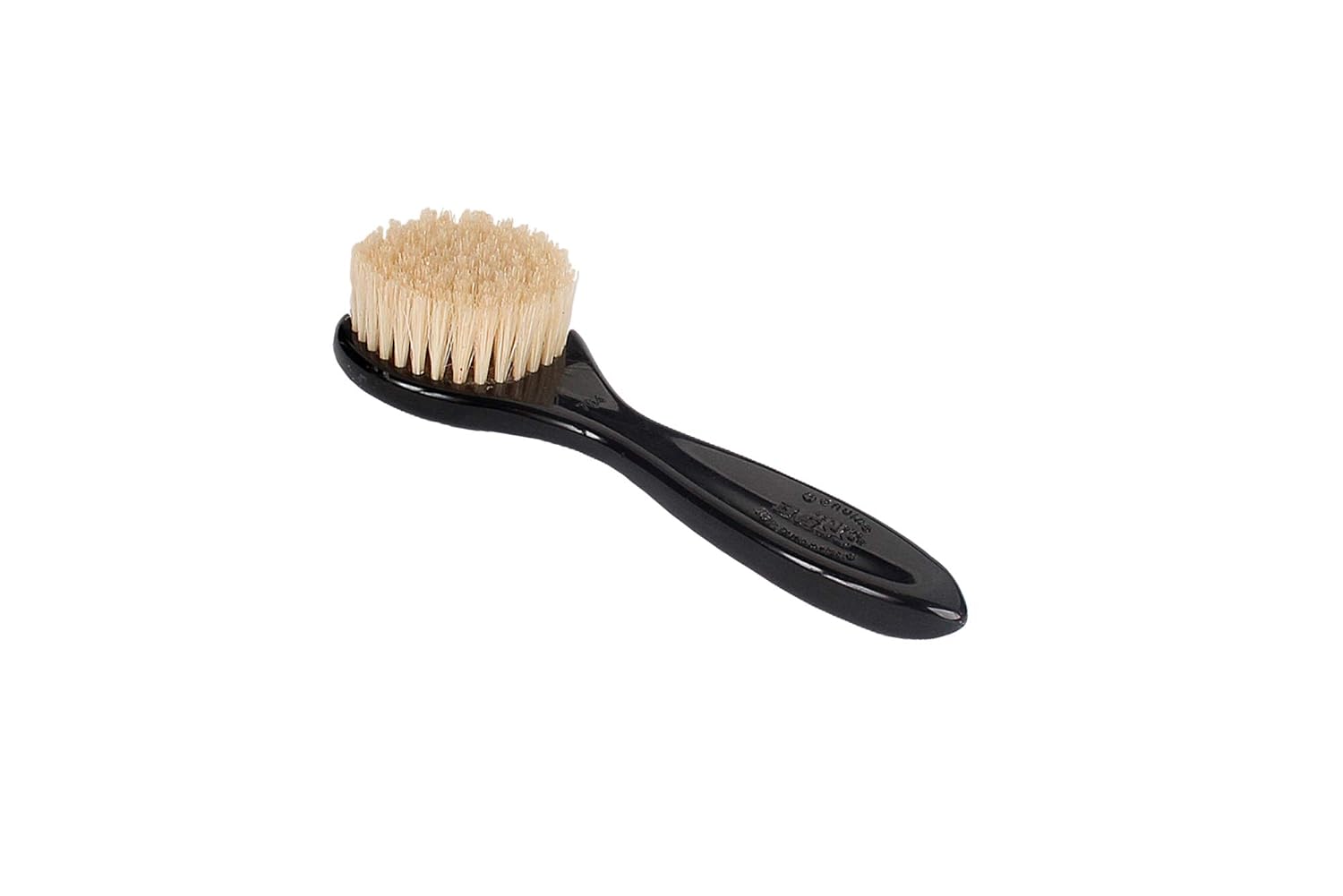 Esthetician Grade Facial Brush | Natural Bristle Firm | High Polish Acrylic Handle | Jet Black Finish | Model 704 - JTB: Beauty