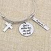 Girls Bangle Christian Bracelet Stainless Steel Minimalist Simple Charm Jewelry God is Within Her She Will Not Fail