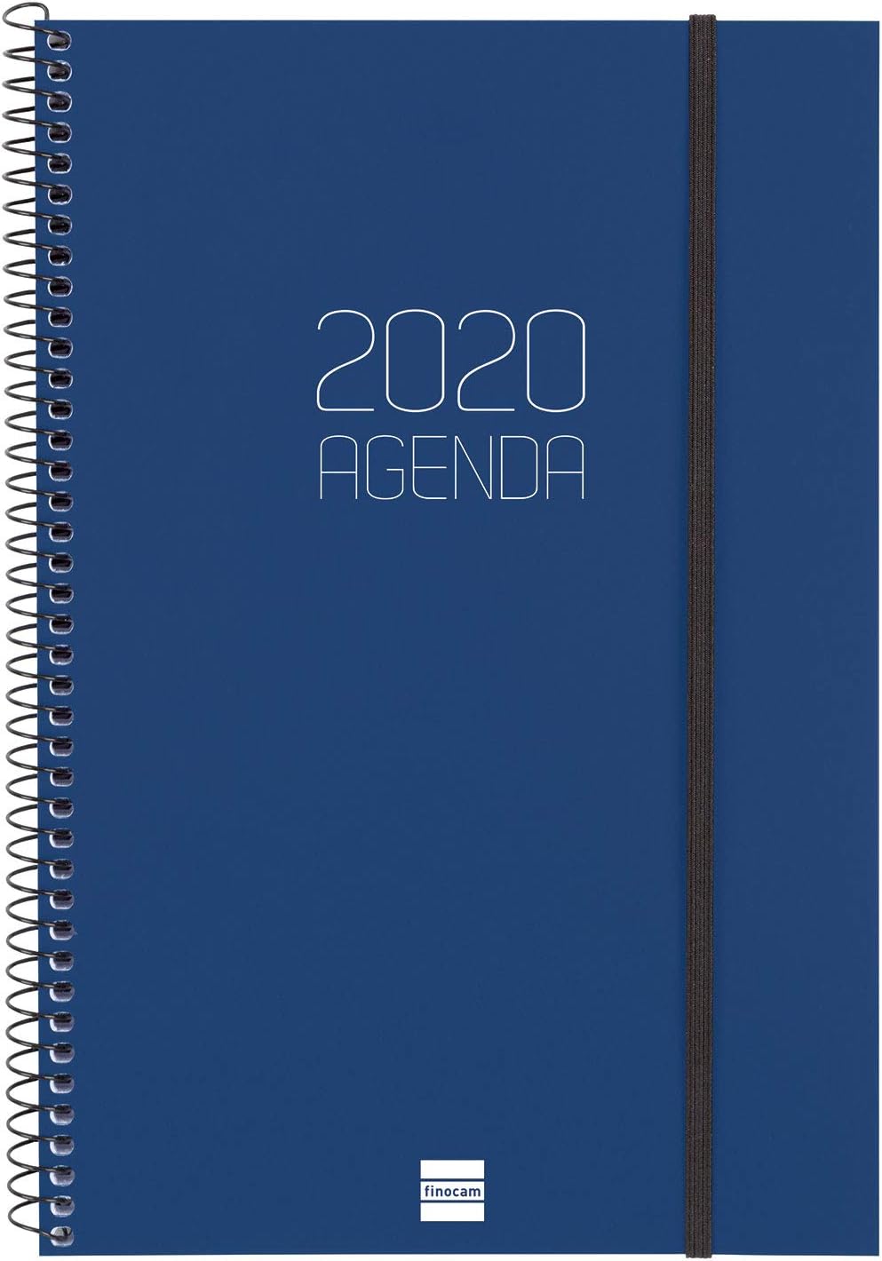 Finocam - Agenda 2020 Week View Vertical Spiral Opaque Catalan Blue