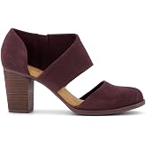 TOMS Women's Milan Closed Toe 3" Heel, Leather Upper, CloudBound Insole, Side Zipper