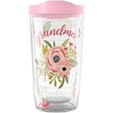 Tervis Floral Cluster Mother's Day Made in USA Double Walled Insulated Tumbler Travel Cup Keeps Drinks Cold & Hot, 16oz, Grandma
