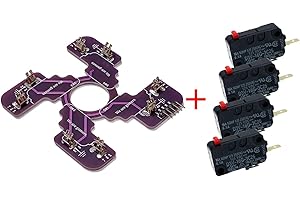 Replaced JLF PCB for Sanwa TP-MA PCB Board With 4pcs D3V .187" Microswitches Hot Swap Joystick Board for OTTO DIY V2 V5 Kit (
