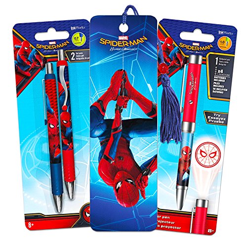 Inkworks marvel spiderman pen set - superhero projector pen, 2 pr…