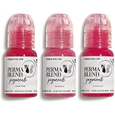 Perma Blend Lip Set Pink 0.5 oz Each | Vegan Formula Pigment, Professional Tattooing Supplies, Suitable for Microblading, Includes Raspberry Lush and Bazooka
