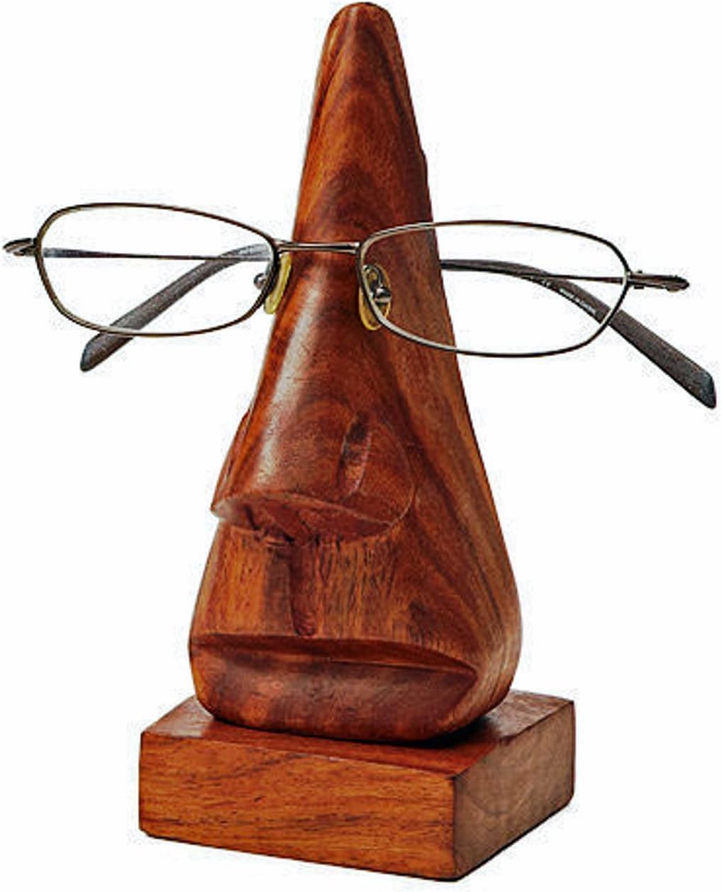 WhopperIndia Hand Carved Eyeglass Spectacle Holder Nose Shaped Eyeglass Spectacle Holder Display