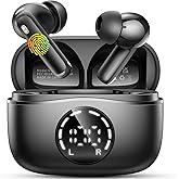 chalvh Wireless Earbuds Bluetooth 5.4 Headphones Bass Stereo, Ear Buds with ENC Noise Cancelling Mics, Earphones with 48H Playtime & LED Display, IP7 Waterproof, for Android iOS