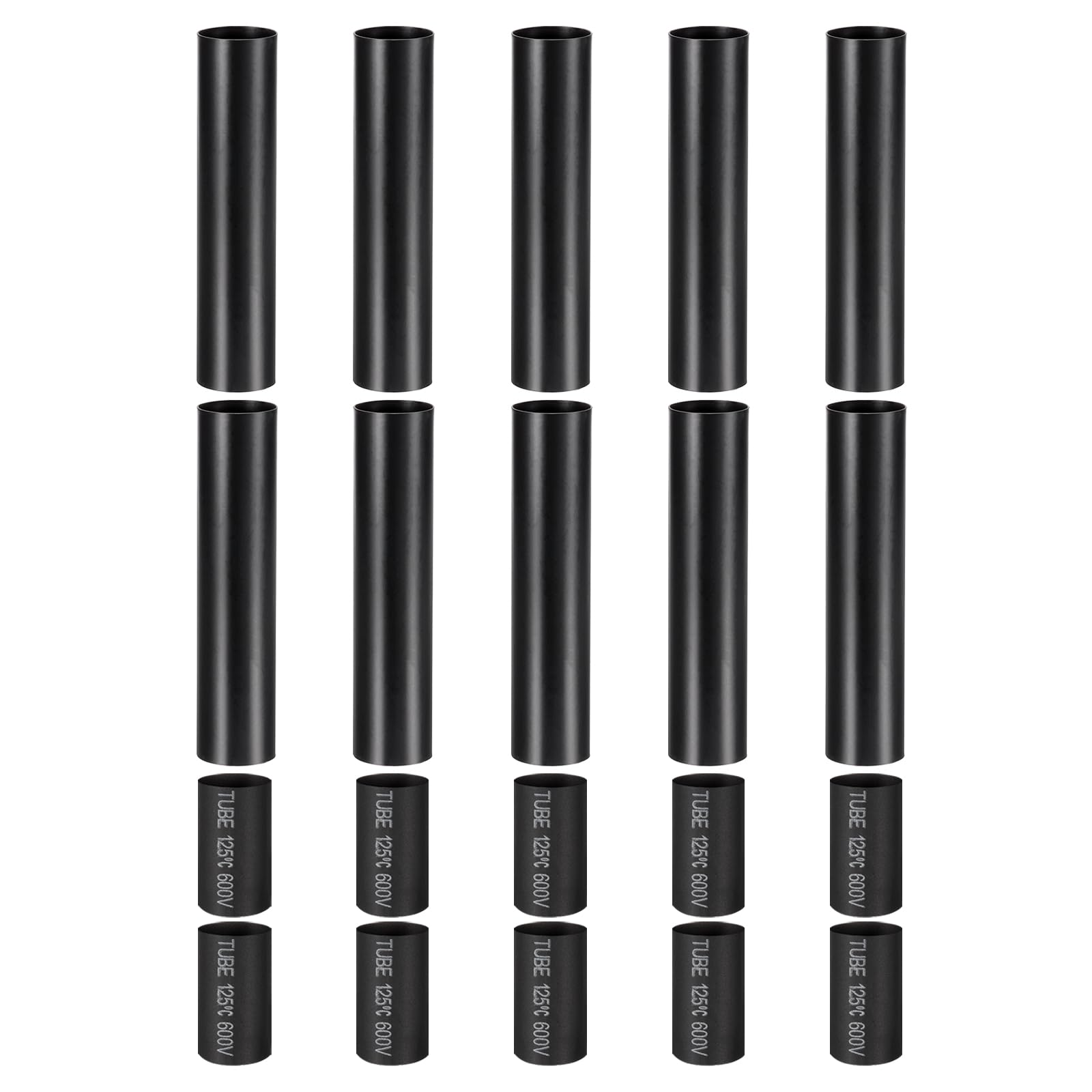 Photo 1 of PATIKIL 4" Tall Candle Covers Sleeves, 10Pcs Metal E12 Chandelier Socket Sleeves with Insulation Heat Shrinkable Flame Retardant Tube Bulb Light Base Holder for Lamps, Black