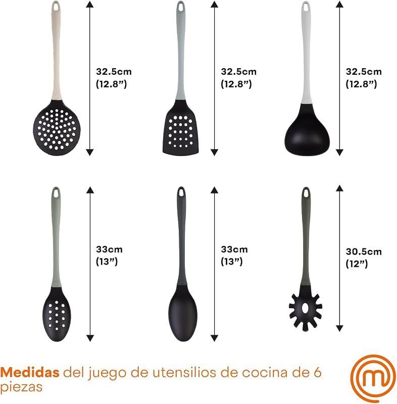 Utensílios de Cozinha MasterChef com Colheres, Espátula, Sopa de Panela