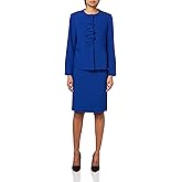 Le Suit Womens Ruffle Front Blazer & Skirt, 2pc Set