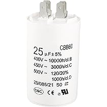 uxcell CBB60 Run Capacitor 25uF 450V AC Double Insert 50