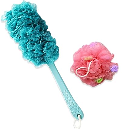 RKPM Body Bath Brush Luxurious Back Scrubber Shower Brush with Long Handle for Men Women,17-Inch Long