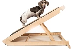 Pawnotch USA Made Adjustable Dog Ramp for All Dogs and Cats - Dog ramp for Couch or Bed with Paw Traction Mat - 40" Long and Adjustable from 14” to 24” - Rated for 200LBS - for Small and Big Dogs