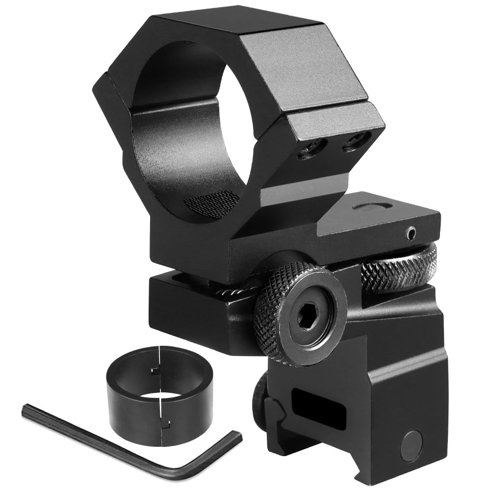 KEENZO High Profile Scope Mount, Adjustable Upper, Lower, Left and Right, Aluminum Alloy Fixing Clips Suitable for 1''25.4mm/30mm Tube and 20mm Rail