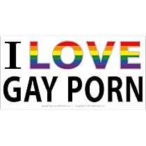 Witty Yetis I Love Gay Porn Bumper Sticker 10 Decal Prank Pack ...