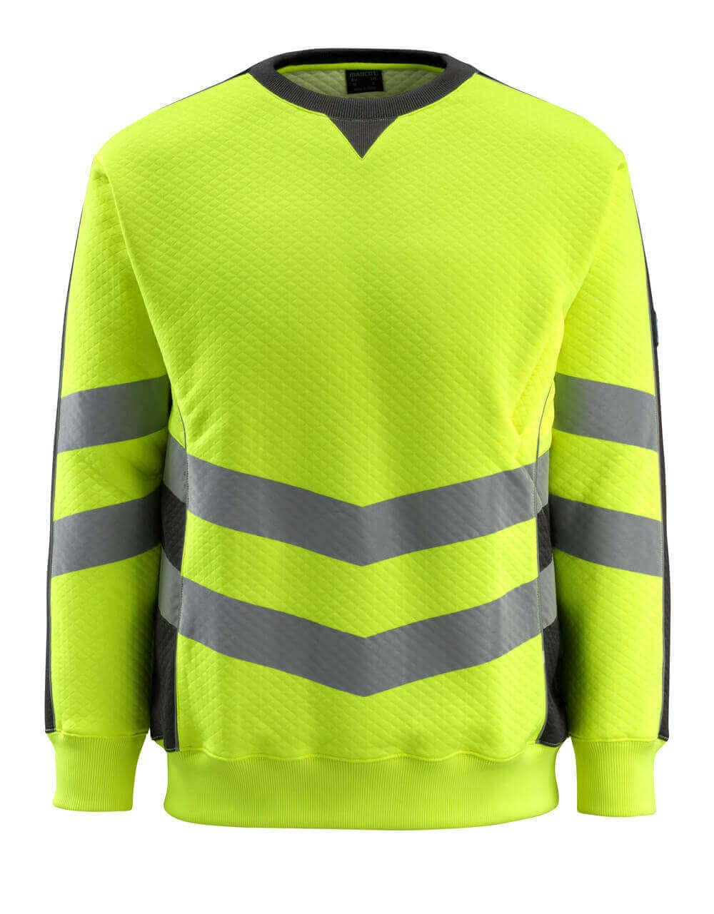 Mascot 50126-932-1709 Wigton Safe Supreme Modern Fit Class 3 Sweatshirt, Size S, Hi-Vis Yellow/Black