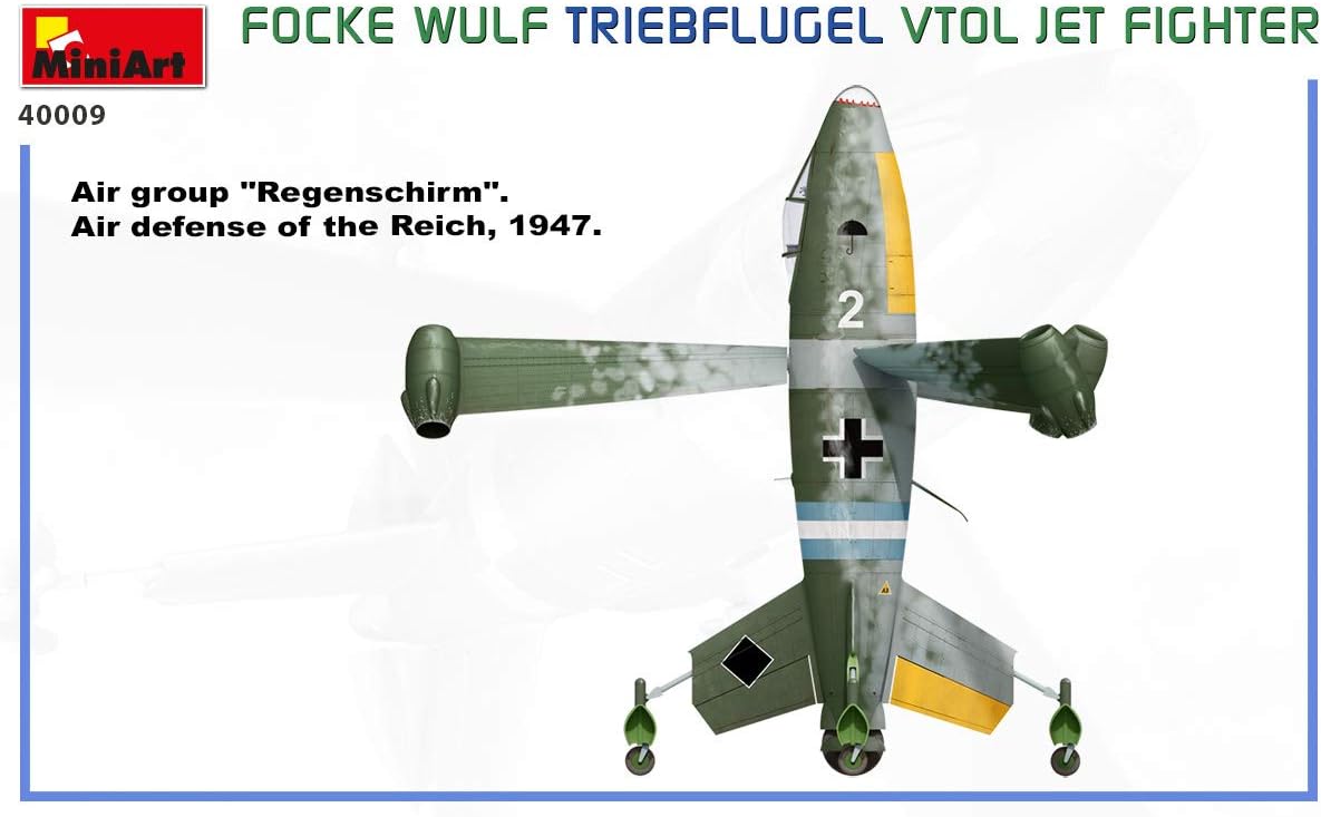 Miniart 1:35 - Focke-Wulf VTOL Triebflugel Jet Fighter, White, Small - Image 5