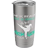 She Is Beauty She Is Grace Kick In Your Face Stainless Steel Insulated Tumbler