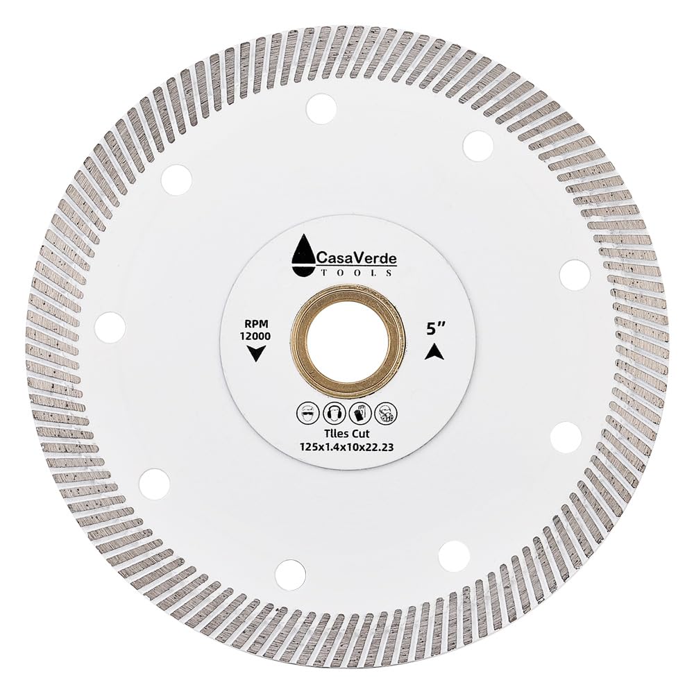 Casaverde 125mm Turbo Diamond Blade Super Tile Cutting Blade for Granite Marble Porcelain Tile