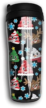 Amazon Co Jp Mortimer Gilbert 面白い絵文字 クリスマス うんち 雪の結晶 プレミアム トラベルカップ コーヒーマグ 蓋付き ホーム キッチン