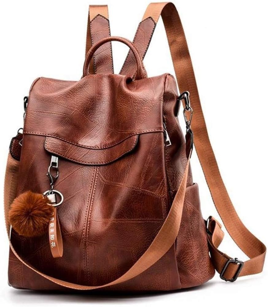 hysxm Rucksack Damen Schultaschen Für Mädchen Im Teenageralter Leder Diebstahlsicherer Rucksack