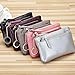 Aladin Leather Coin Purse with Key Chain - Triple Zipper Card Holder Wallet