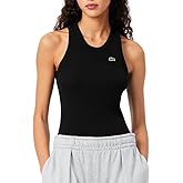 Lacoste Womens Crew Neck Sleeveless Slim Fit Classic T-Shirt