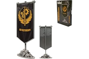 FaNaTtik Fallout Brotherhood of Steel Metal Banner – Limited Edition Mini Collectible – Officially Licensed, Individually Num
