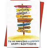 Mcduldul Husband Birthday Card | Happy Husband Birthday Gifts from Wife | Romantic Bday Decoration