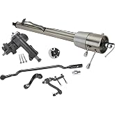 Speedway Motors Power Steering Conversion Kit w/Plain Tilt Column Complete Power Steering Conversion Kit, Includes 500 Series Box, Pitman &amp; Idler Arms, Centerlink, Rag Joint