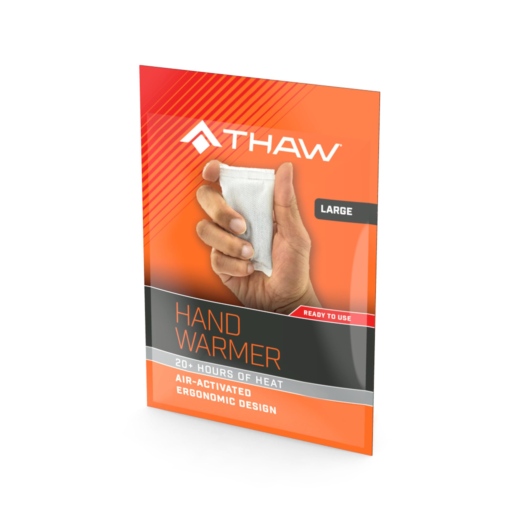 Thaw Large Disposable Hand Warmers – 10‑Hour Air‑Activated Heat Packs (Pair) for Outdoor Sports, Camping, Hiking & Everyday Cold Weather Use - 40 Packs