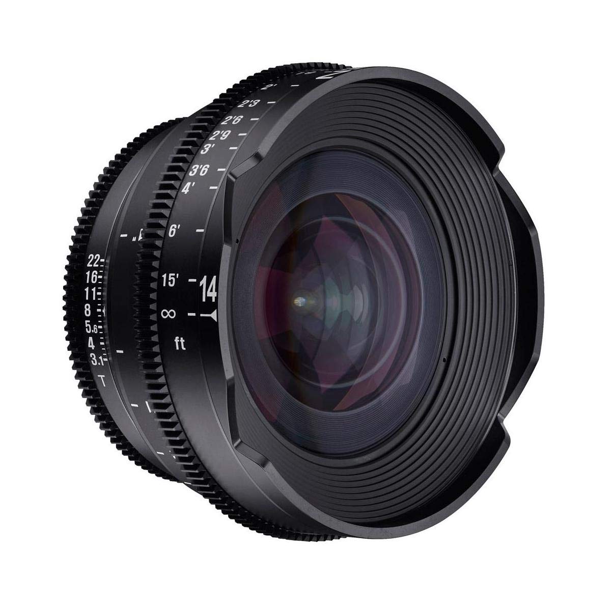 Rokinon Xeen XN14-PL Lente de cine profesional T3.1 de 14 mm para cámaras de video profesionales con montura PL (negro)